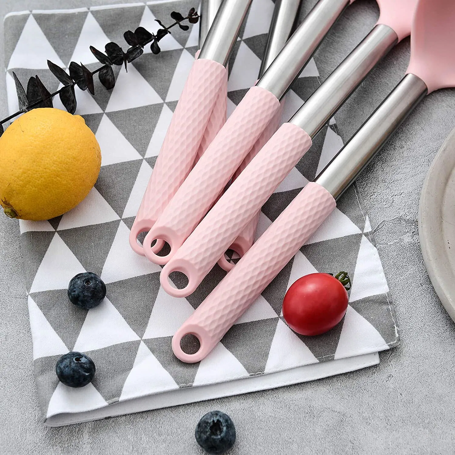 Conjunto de ferramentas de cozinha personalizadas para casa em silicone, 12 PEÇAS, utensílios de cozinha com Espátula silicone não tóxico Cozinha Ferramentas