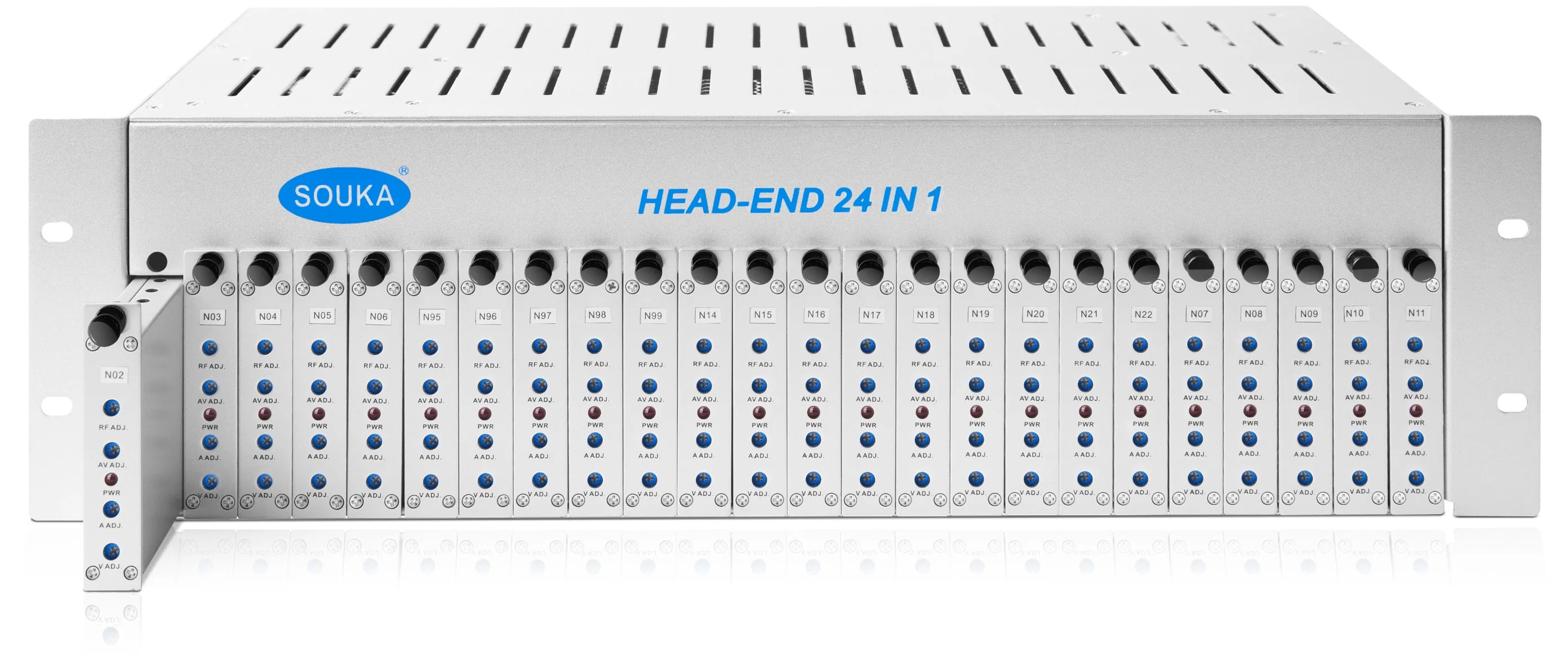 CATV Headend 24 in One 24 CVBS PARA Modulador Analogico