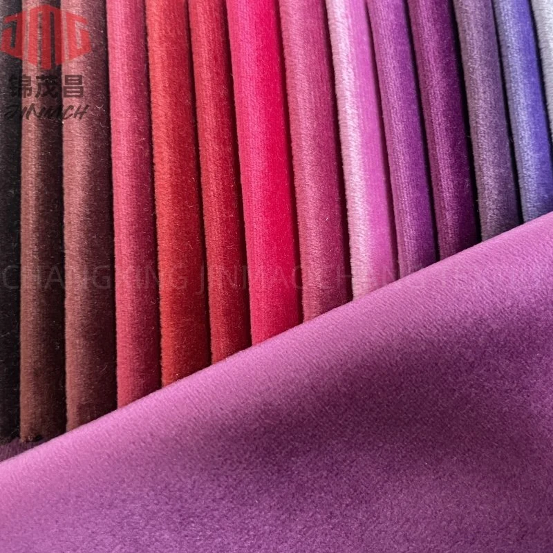 Factory Plush Knitting Fabric 100% Polyester Holland Velvet Colorful Plain Dyed Customization 180-270GSM for Pillow Home Textile