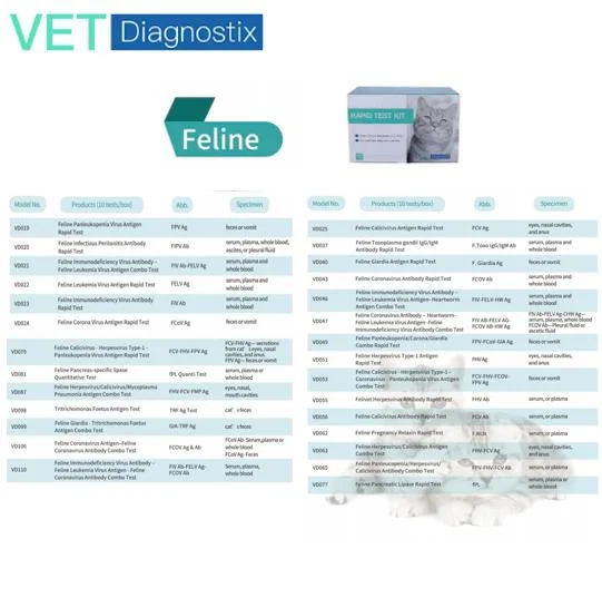 Veterinary Fpv AG Test Feline Panleukopenia Virus Antigen Rapid Test