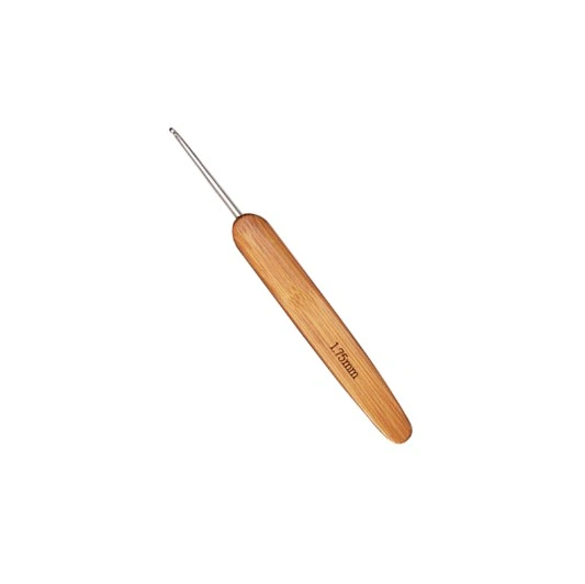 Wholesale/Supplier 1.25mm Bamboo Handle Crochet Tool Used for Hair Metal Head Crochet Hook