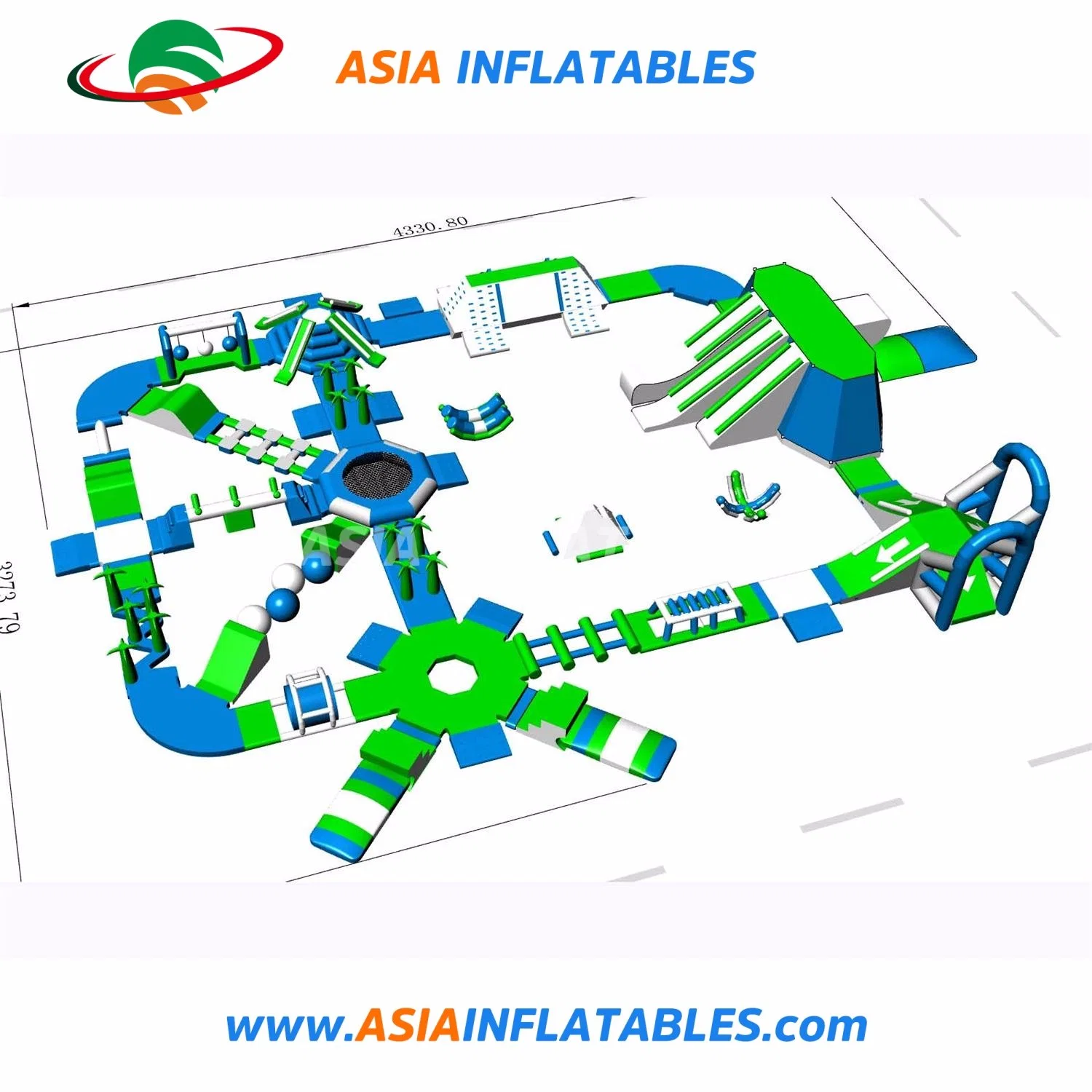 Giant Water Play Equipments Aquapark Inflatable Commercial Water Park