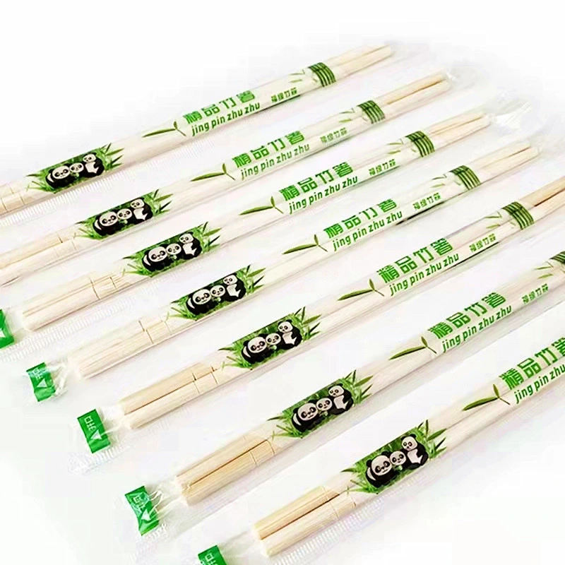 100% Chinês Natural Reusável Madeira bambu chopsticks / Atacado Custom Bamboo Round Picopsticks