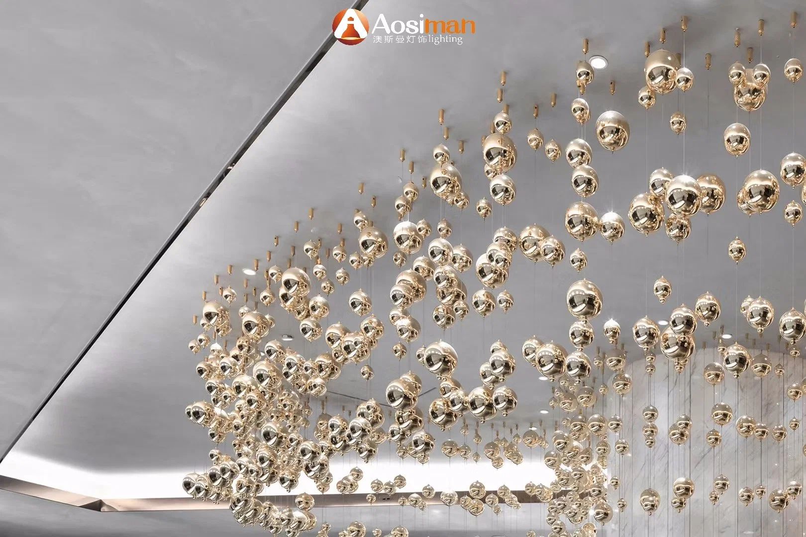 Fashion Art Hotel Lobby Decorative Glass Leaf Pendant Light