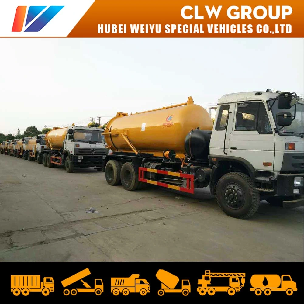 Customized 18m3 Vacuum Pump Cleaning Slurries Sludges Sewage Suction Truck