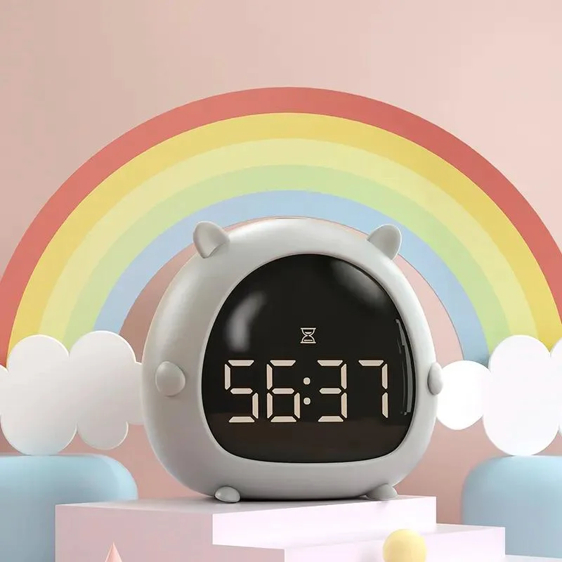 Cute Pet Spirit Children Silicone LED Digital Kids Alarm Clock