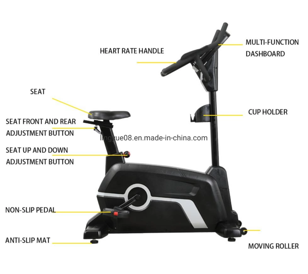 Uso doméstico y comercial de generación automática de ejercicio Bicicleta magnética en posición vertical