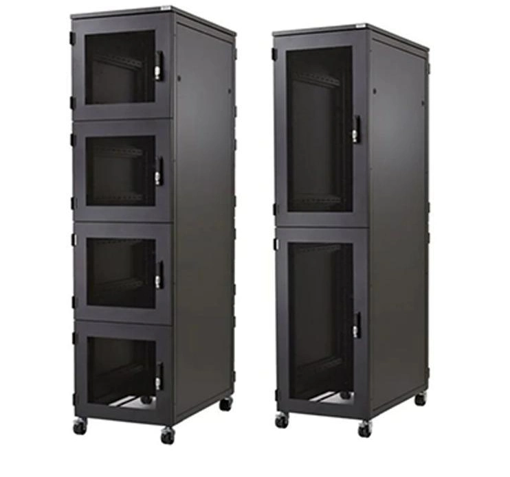 19 Inch Data Center Server Rack Floor Standing Glass Door Floor Network Cabinet