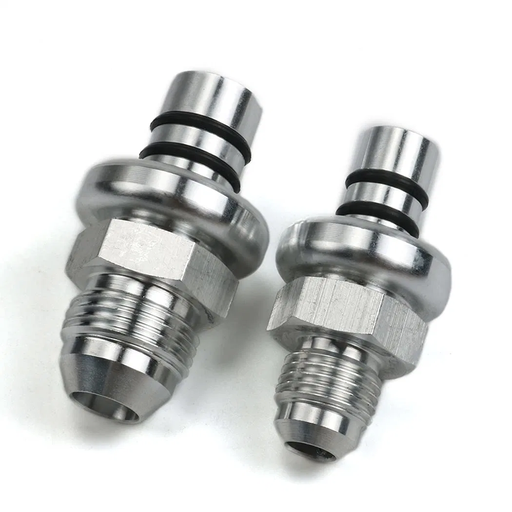 Billet Aluminum CNC Machined Male to Female Fuel Pressure Gauge Thread Adapter Fuel Rail Fitting