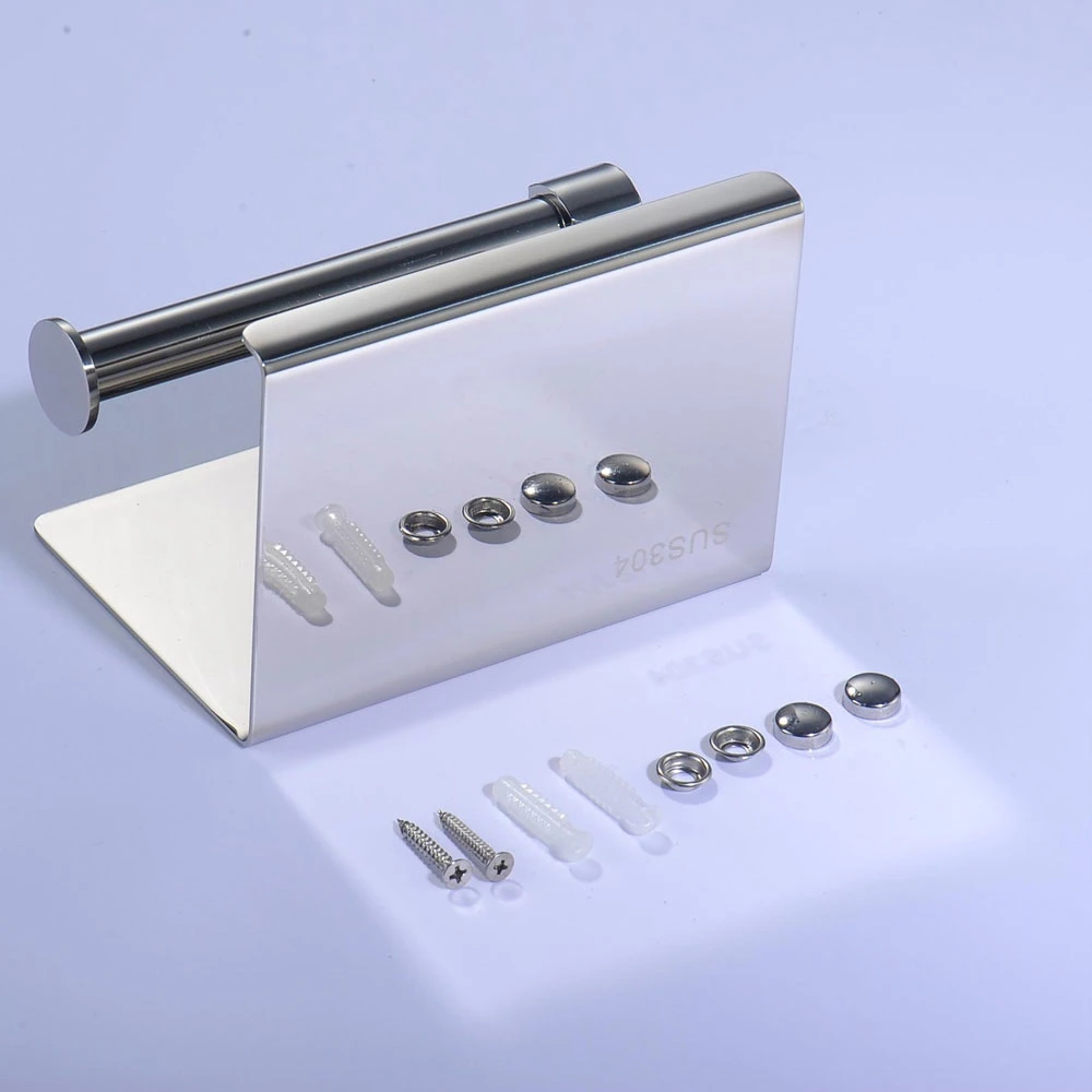 304 Stainless Steel Wall Mounted Washroom Restroom Bath Toilet Hotel Bathroom Kitchen Paper Towel Box Rack Cover Shelf Dispenser Two Tissue Roll Holder