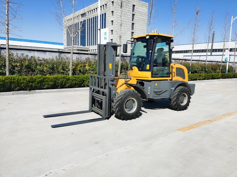 Marca Forload 3.5tons 3toneladas y diesel, gasolina y eléctrico 4WD Terreno áspero carretilla elevadora