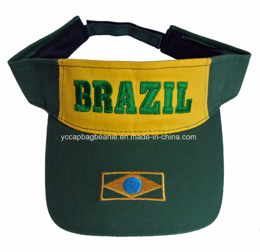 Polyester / Cotton Flag Logo Print Sun Visor Hat