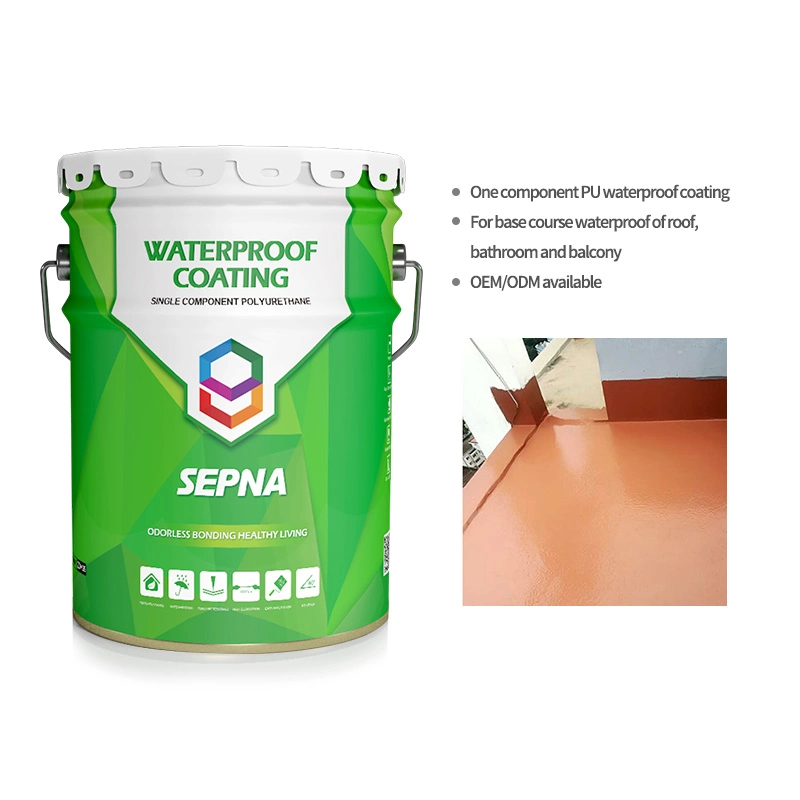 Monocomponent Self Leveling Polyurethane Waterproof Coating for Anti-Seepage of Reservoir Water Tower Water Tank Swimming Pool Bath Fountain Pool