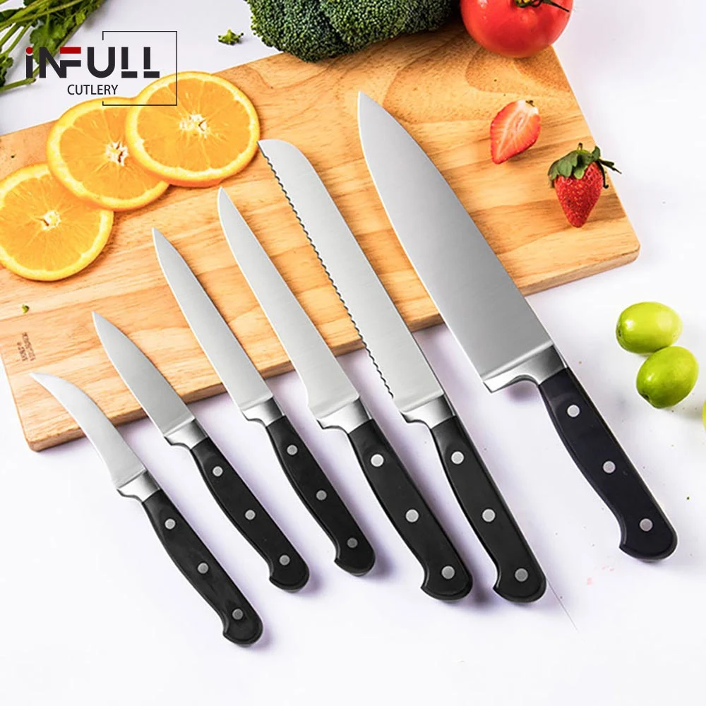 Cocina de acero inoxidable duradero cuchillos de cocina de deshuesado de utilidad Chef conjunto de cuchillos