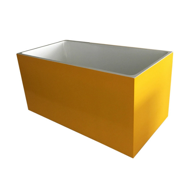 Factory Direct Wholesale/Supplier Red Freestanding Square Acryliac Bathtud