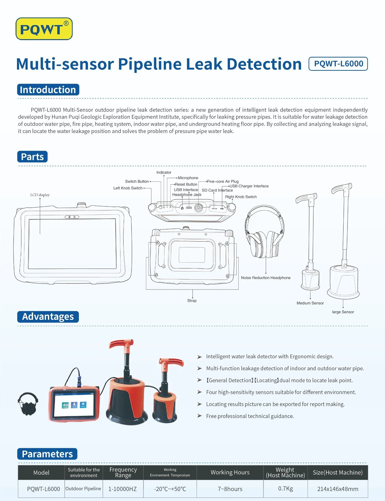 Pqwt Outdoor Wireless Sensor Water Leak Detector