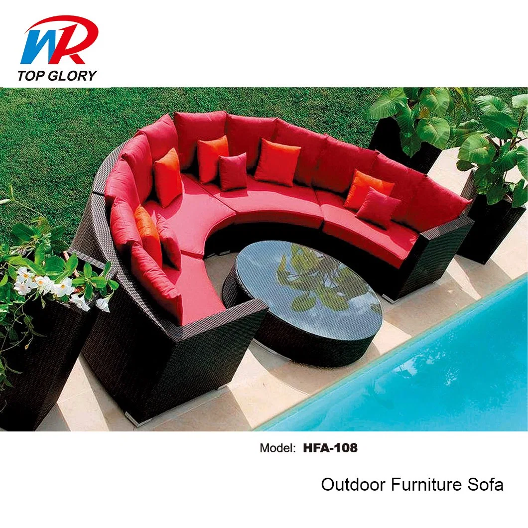 Synthetic Rattan Outdoor Garden Furniture Cornor Sofa Set (TG-1020)