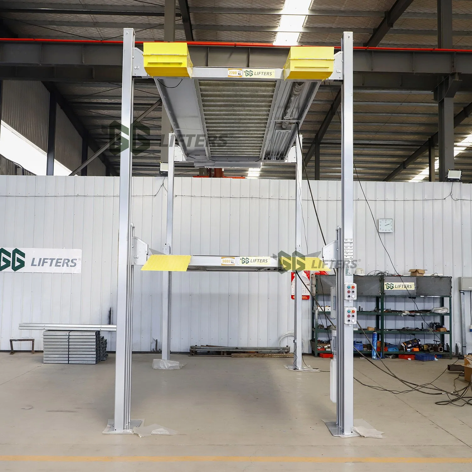 Multilevel 4 Post Car Storage Parking Lift System