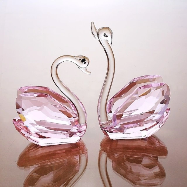 Schönes Kristallglas Schwan Handwerk als Geschenk (ks033)
