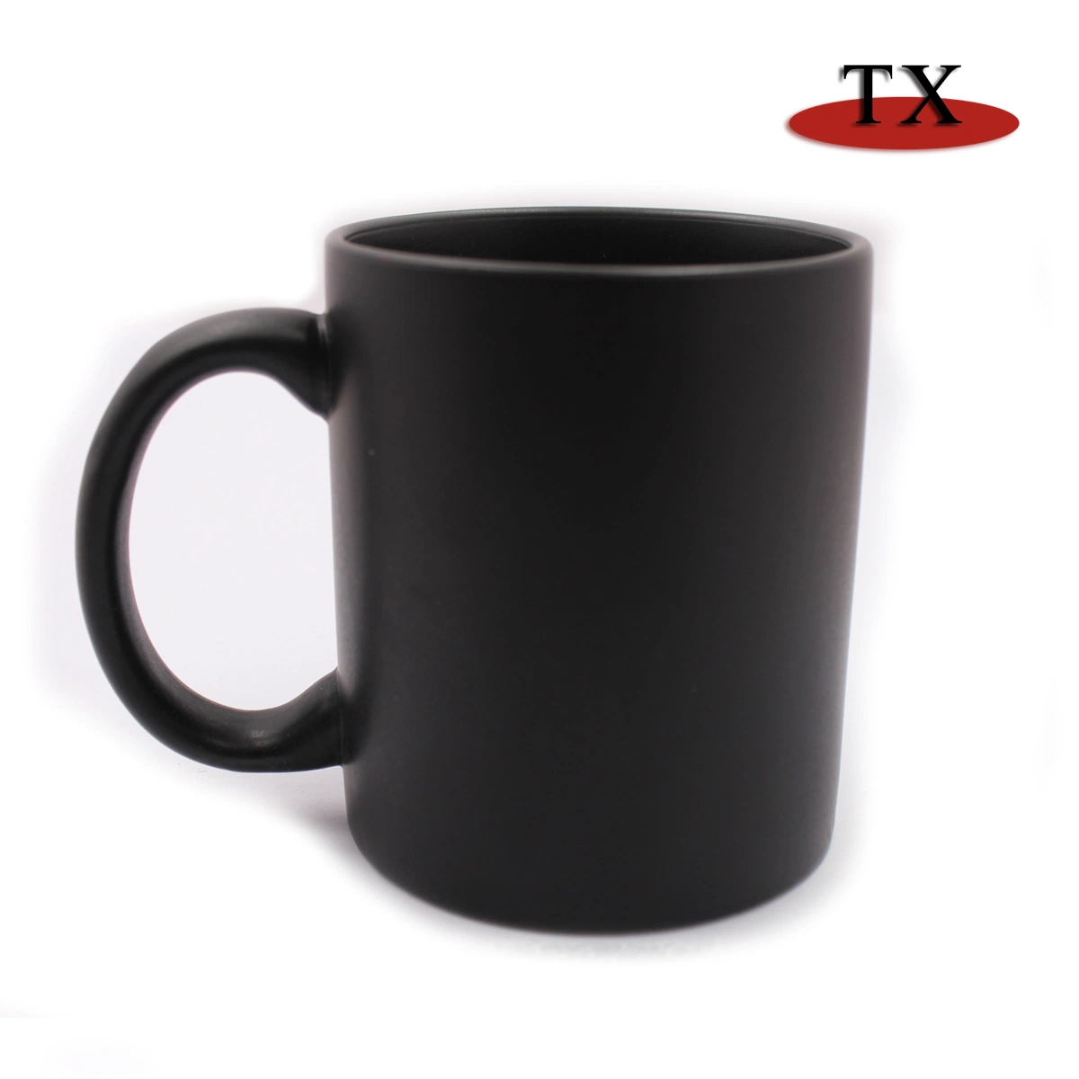 Promoción de alta calidad Whitle Taza y Taza de cerámica negra con Logo