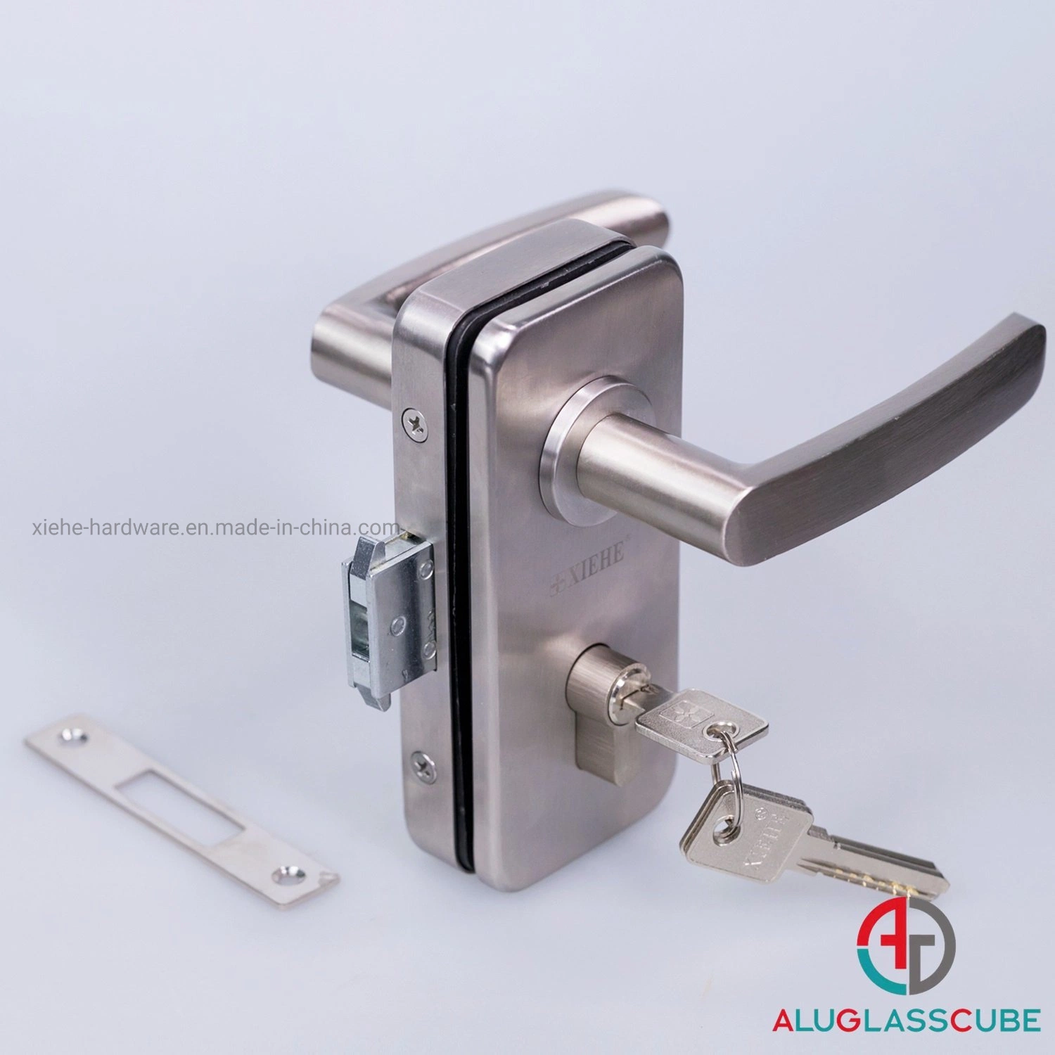 AGC-836 Swing Glass Door Lock Aluminium Black System Office Security Magnetic Glass Door Lock