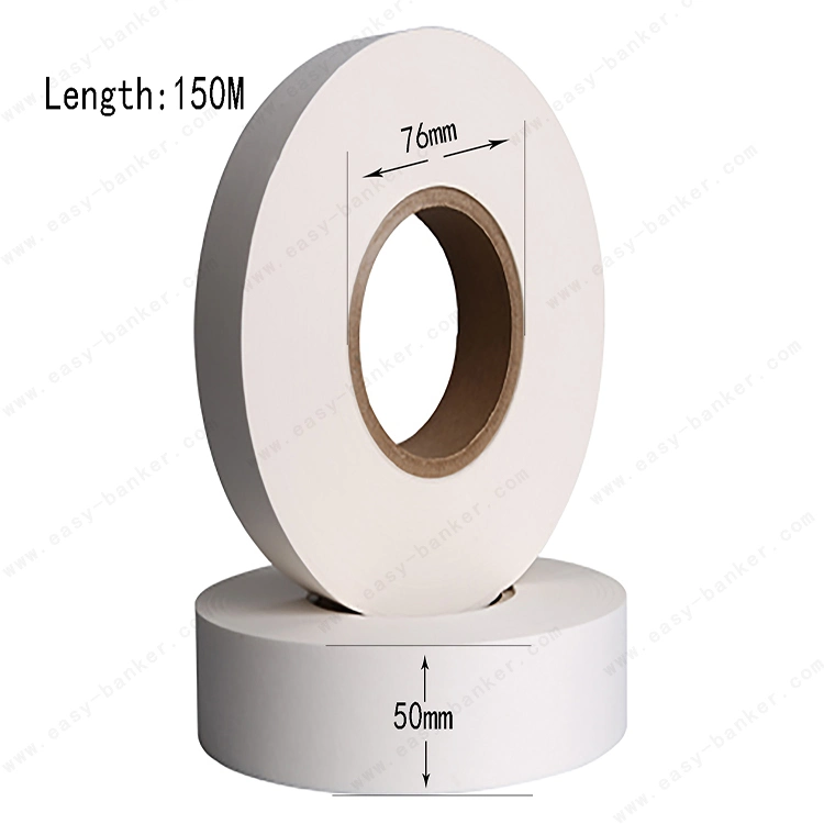 PTLW-50-76-65 High temperature adhesive self-sealing banding paper tape  roll