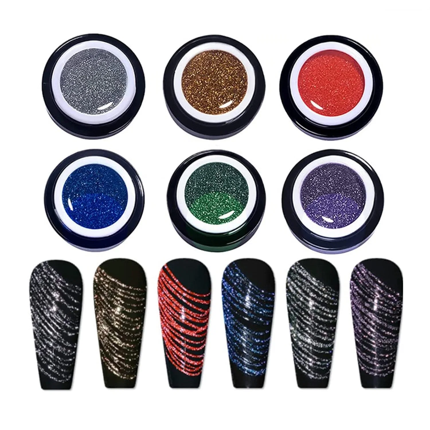 Wholesale/Supplier Diamond Reflective Disco Glitter Spider Gel for Nail Art