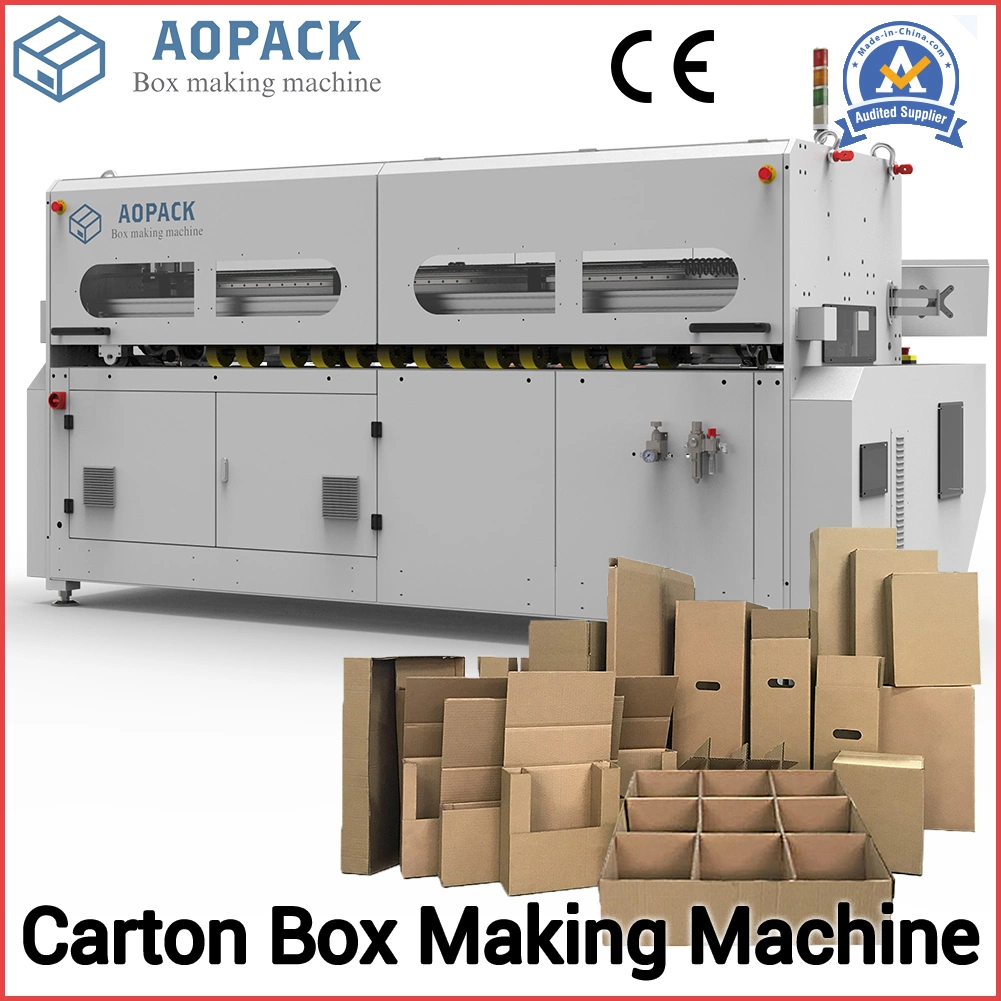 Aopack Affordable Prices Fully Automatic Corrugated Cardboard Packaging Carton Box Maker Machine