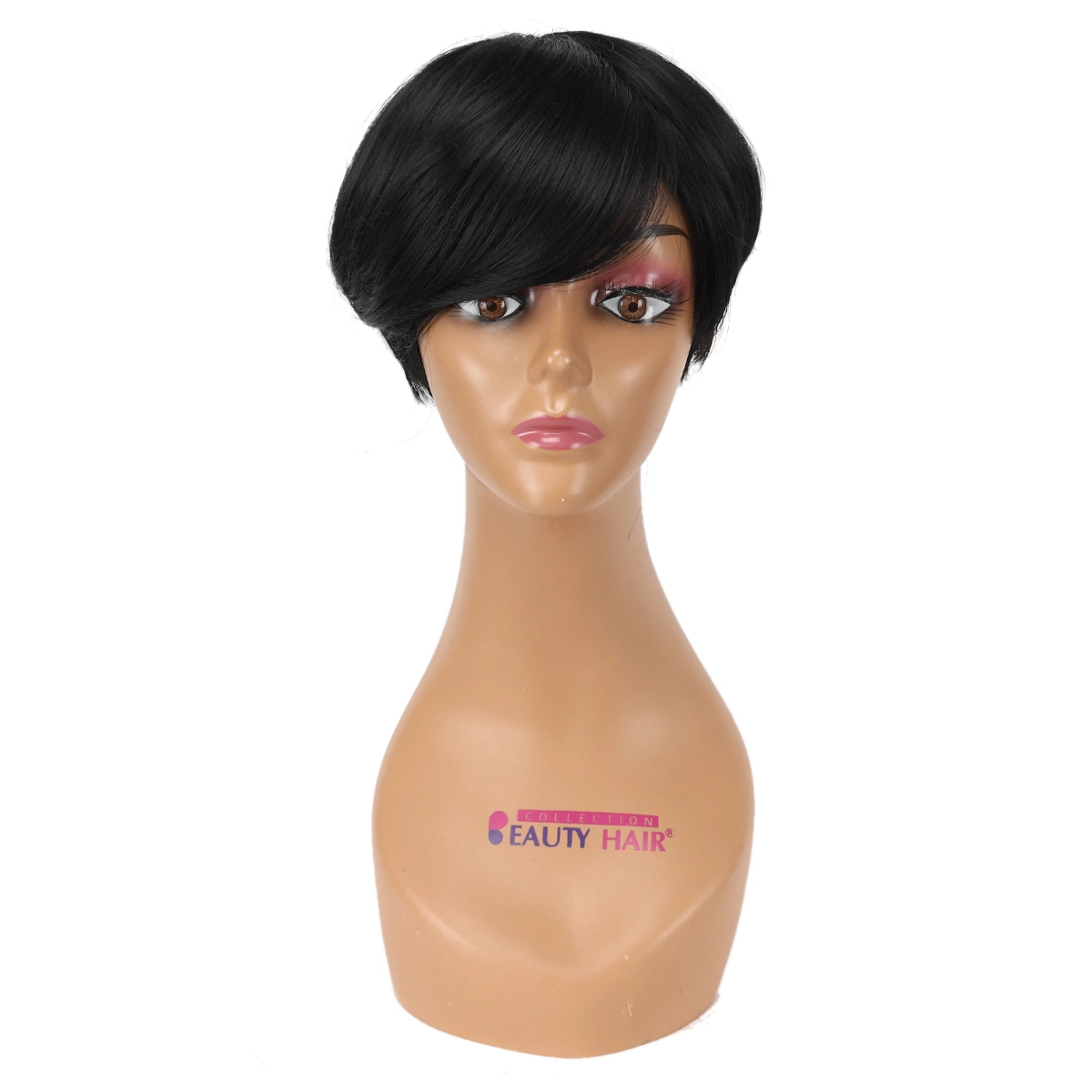 Pixie Cut Perücke Synthetisches Haar kurze Bob mit natürlichen Bang 6 Zoll 85g Glueless Maschine für Frauen Cosplay Daliy gemacht Verwenden