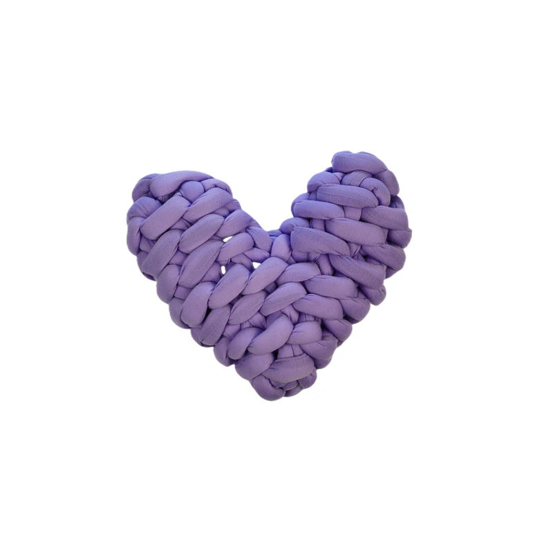 Nordic Style Filling Yarn DIY Love Pillow Hand-Knotted Woven Cloth Line Heart-Shaped Pillow Photography Props