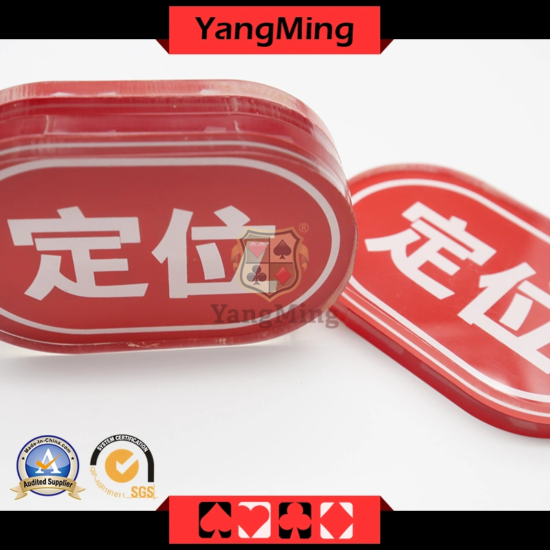 Factory Design Custom Acrylic Dealer Button Niuniu Gambling Poker Table Discard Holder