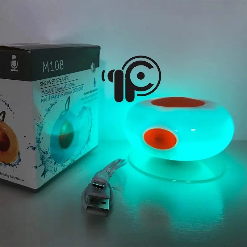 M108 Neue Ankunft tragbare kabellose Lautsprecher Cute Mini TWS wiederaufladbar Lautsprecher mit RGB-Leuchten mit LED-Lautsprecher