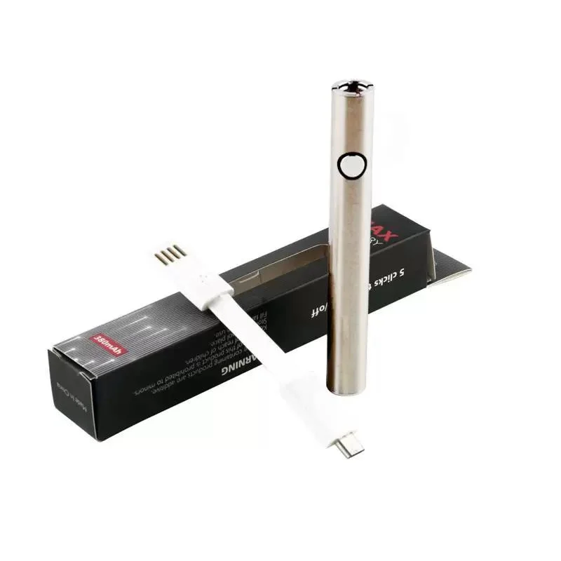 Amigo Max Preheat Battery 380mAh Bottom Type C Charge Vaporizer Battery 510 Thread Vape Pen Battery