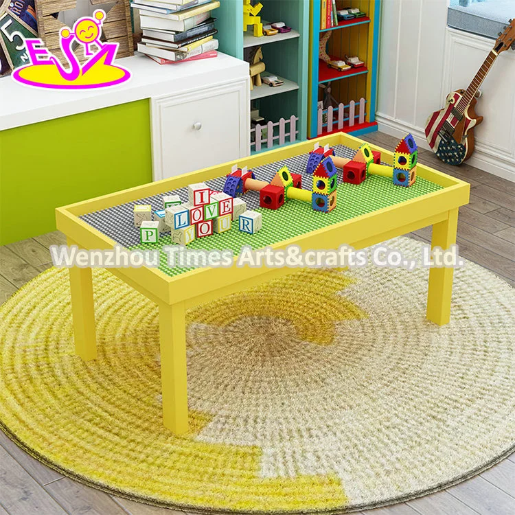 Customize DIY Wooden Kids Activity Table for Building Bricks W08g287b