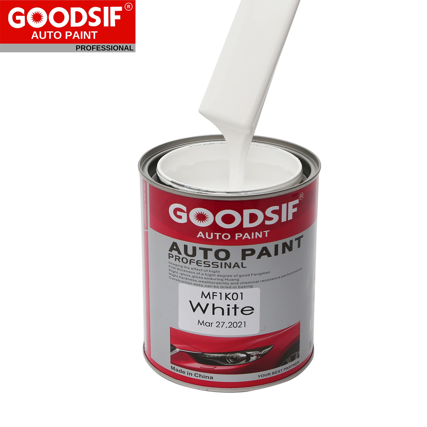 Goodsif High quality/High cost performance 1K 2K primer Surfacer pintura de acabado de coches Mezcla de acrílico toner Barniz claro Auto Paint