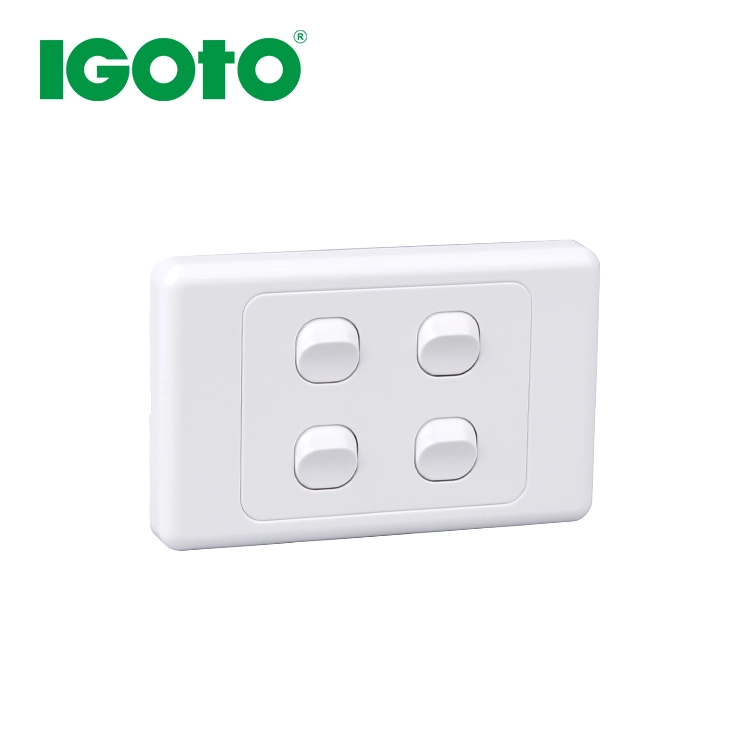 Igoto Australia Standard Original Series 10A 250V 4 Gang Wall Light Switch