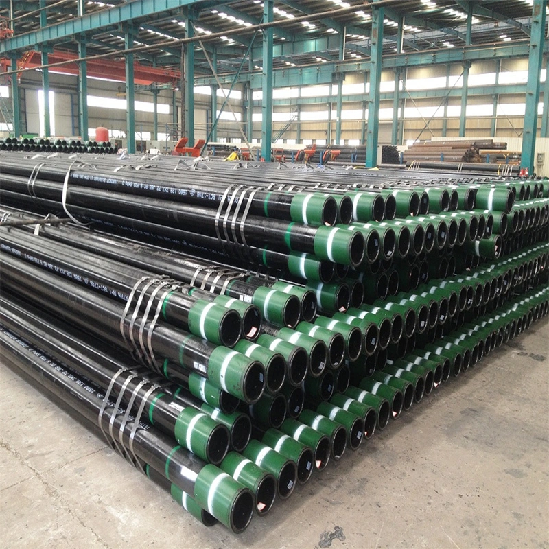 API 5CT J55/K55/N80 Well Drill Pipe Steel Casing Pipe Oil and Gas Casing Pipe Carbon Black Steel Pipe Cast Iron Pipe Hot Rolling Cold Drawing Oilfield Tubing