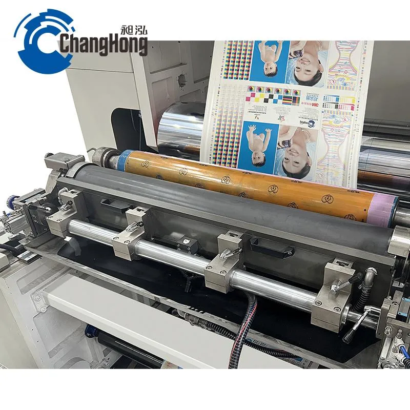 Central Drum Flexographic 6 Color Plastic Gearless Flexo Printing Machinery Price