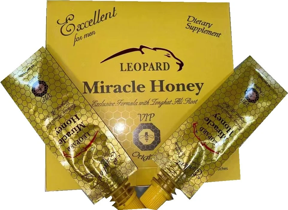 Leopard Miracle Honey Vip Wooden Box 15 Pouches 22 Gram