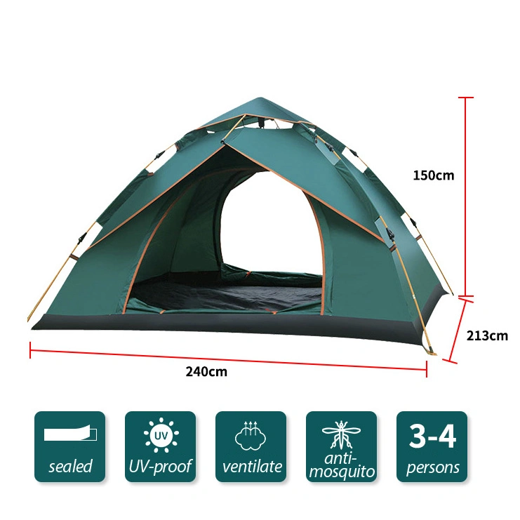 Barato 1-2 personas 4 Temporada impermeable Senderismo Familia Dome Tent Camping automático al aire libre de invierno Instant up Tent