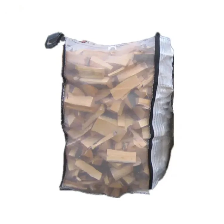 High Quality UV Treated FIBC Ventilated Jumbo Bags 1000kg 1500kg Big Vented Log Sacks Firewood Packaging Breathable Mesh PP Bags