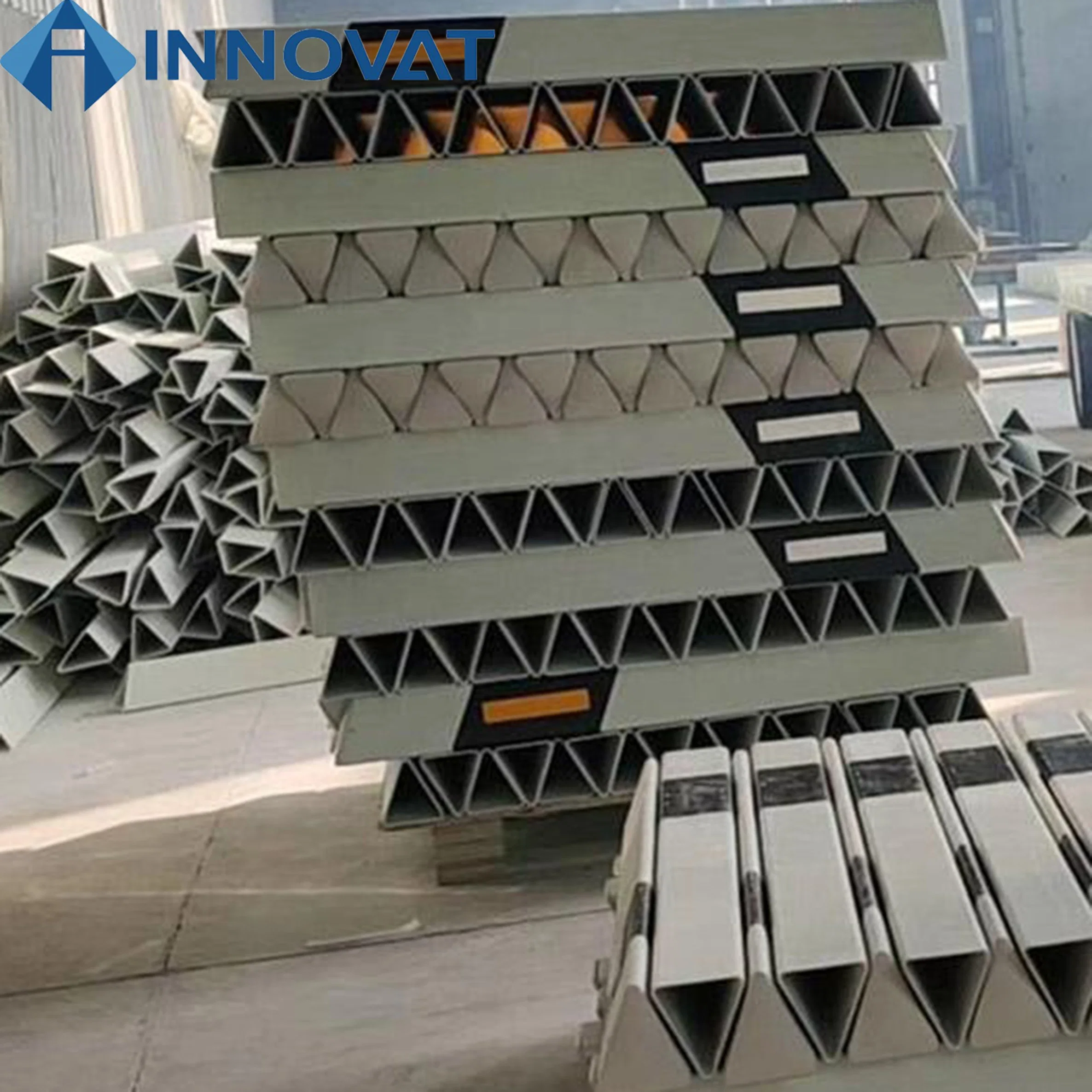 FRP Fiberglass Traffic Warning Sign Pile UV Resistant Fiberglass Products GRP SMC FRP Sign Pile