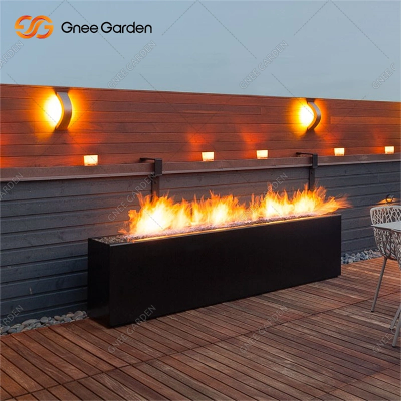 Outside Corten Steel Fire Pit Heater Propane Fuel