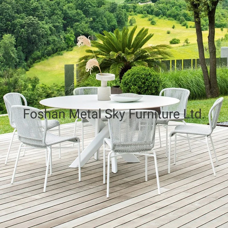 Outdoor Metal Gazebo Leisure Beach Wooden Marble Teak Dining Table