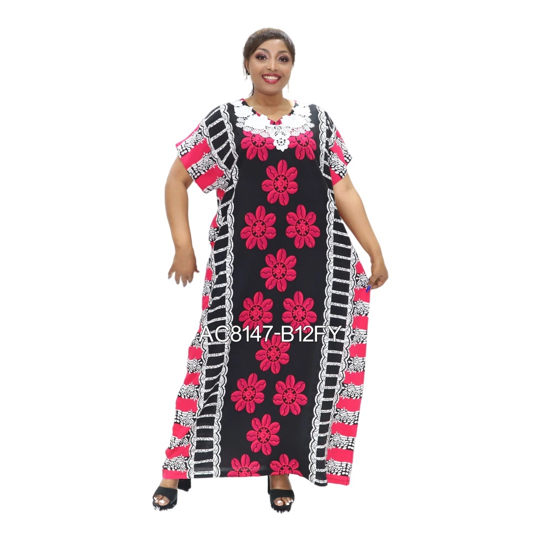 África vestido algodón Caftan una línea de ropa étnica vestido de algodón, Faldas Caftan