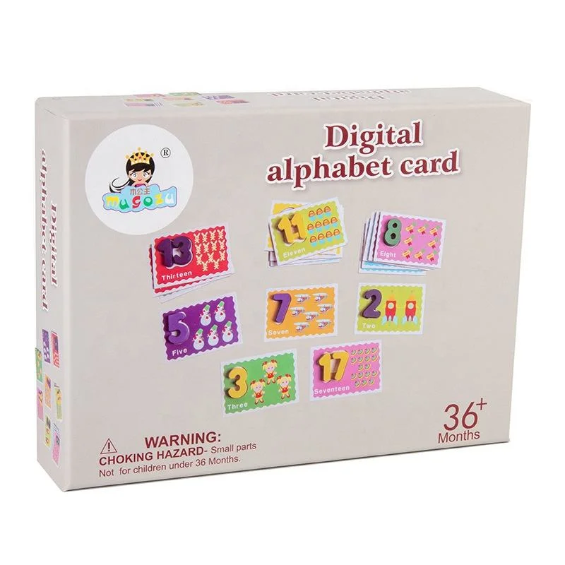 Children&prime; S Color Puzzle Wood Alphanumeric Cognition Card Children Fun Early Education Toys