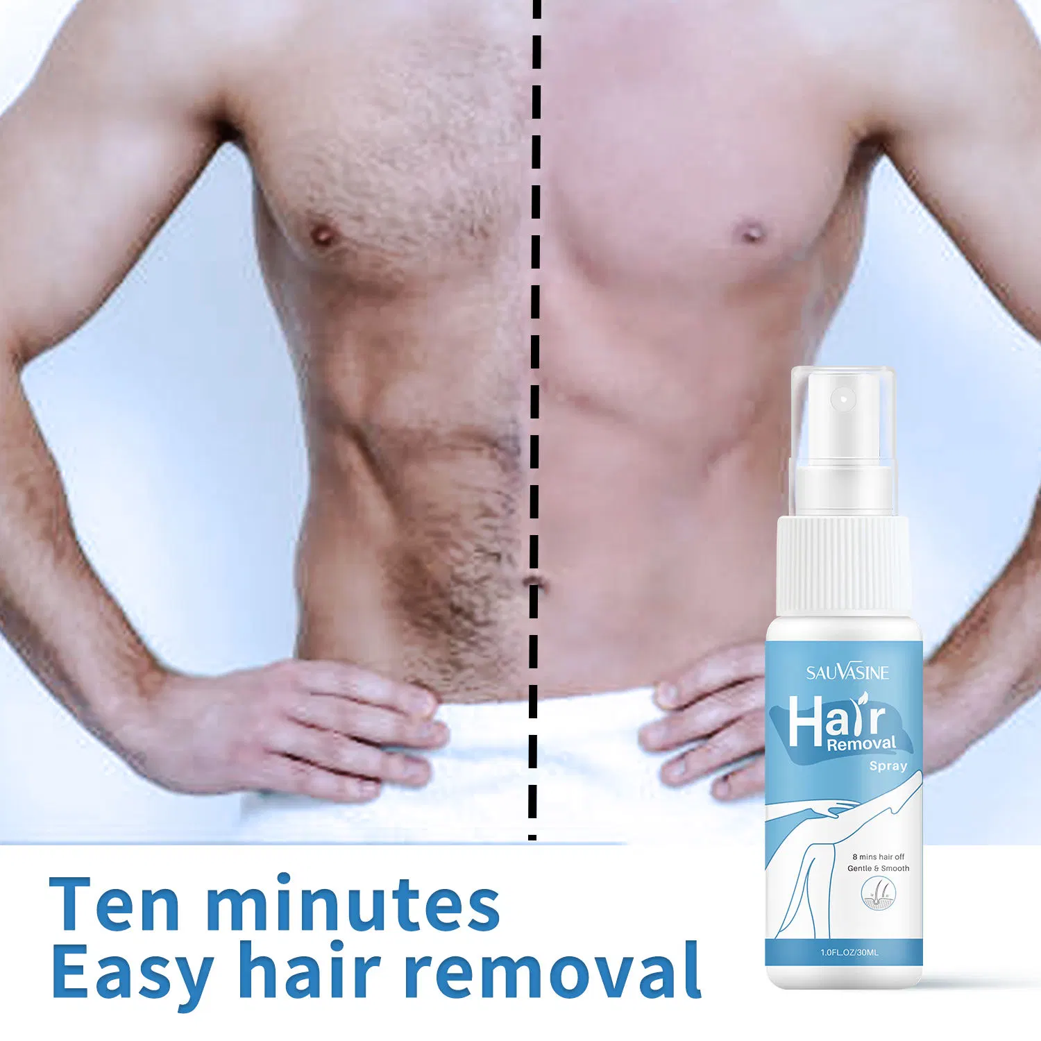 8 Mins Natural Legs and Body Painless Hair Removal Spray