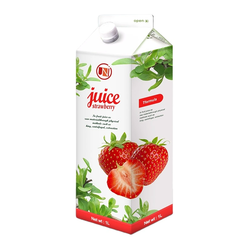 Aseptic Juice Gable Top Carton Milk Paper Cardboard Packaging Box Foil Gable Top Carton Oil Box