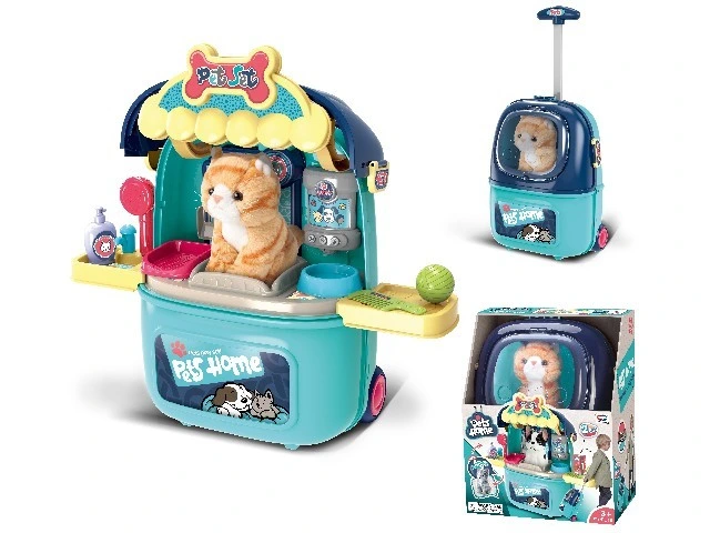 Child Funny Pet Care Play Set Kids Pretend Play Toys Pet House Toys