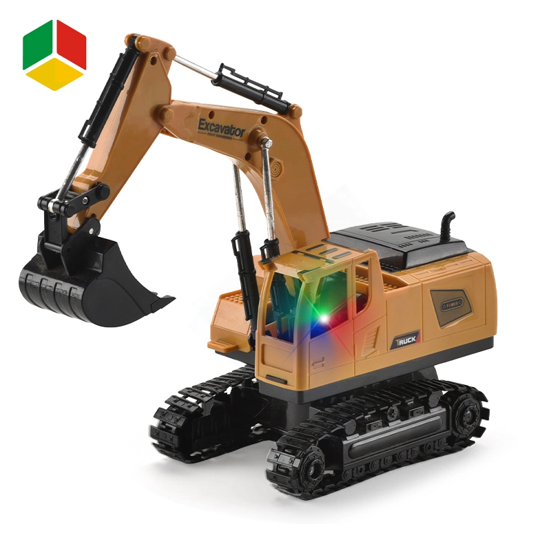 QS Toy Kid 1 20 Excavator Remote Control Car Five-Channel Vehicle Diecast Toy 27MHz Wireless RC Car with Light for Children Toy